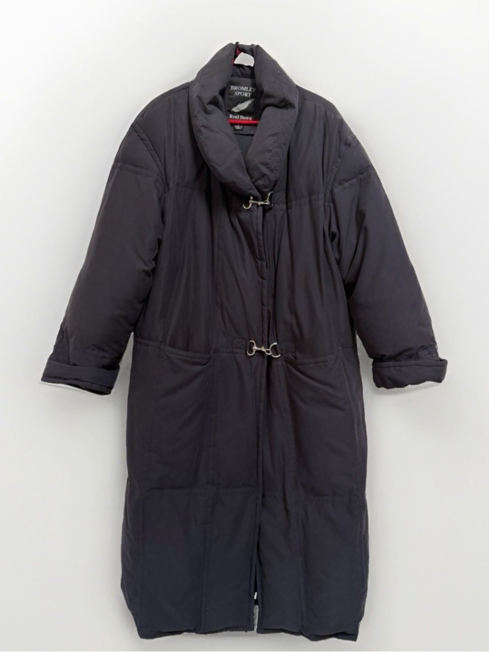 Bromley Sport Long Down Puffer Coat Black/Charcoal Women’s Size Large